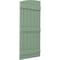 Ekena Millwork Americraft 6-Board (3 Batten) Wood Joined Board-n-Batten Shutters w/Ellipt Top, ARW401BE621X77TGH, PR ARW401BE621X77TGH - alternate 7
